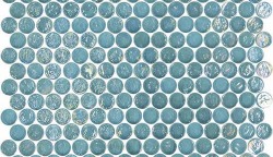 Geo Glass Circle 20 Blue Mosaic Tile