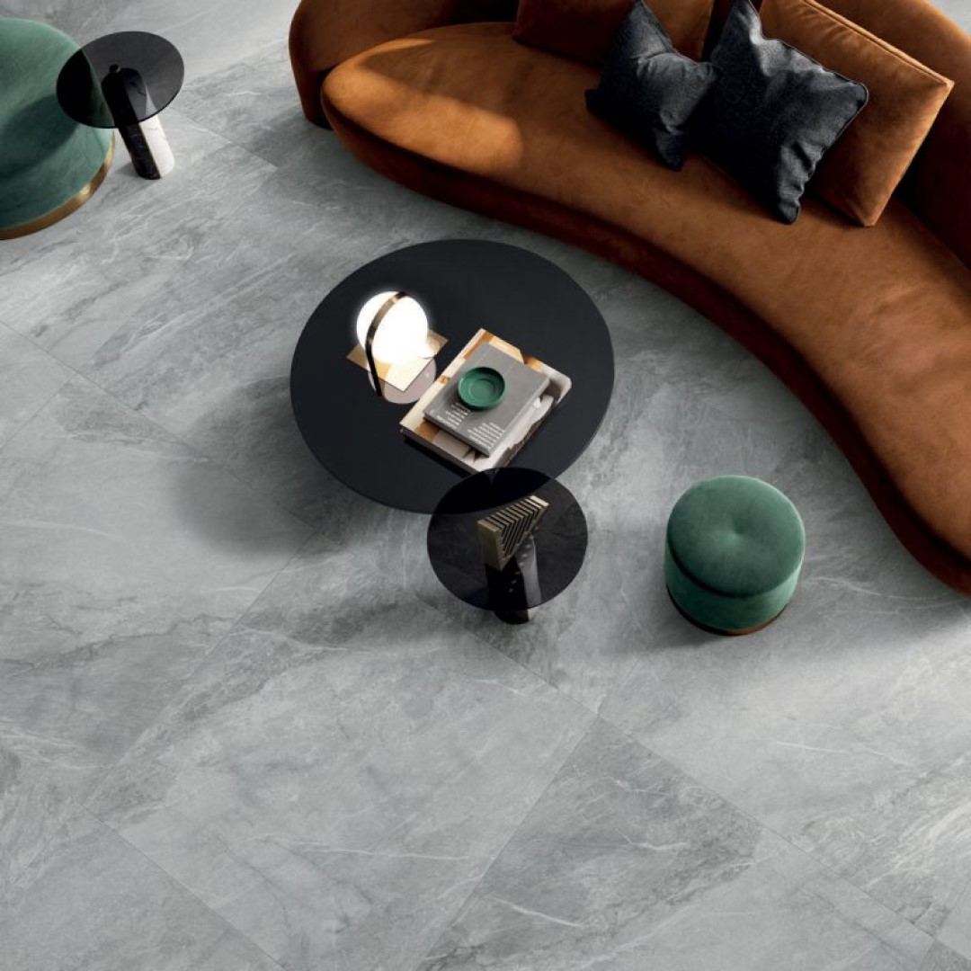 Stone look tiles grey savoy by Flaviker
