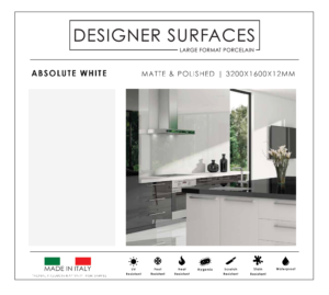UPTILES - ABSOLUTE WHITE SLABS BY DESIGNER SURFACES